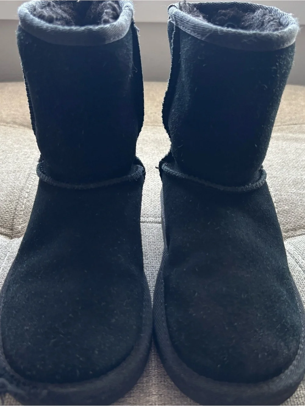 Koolaburra Kids Black Plush-Lined Pull-On Winter Boots